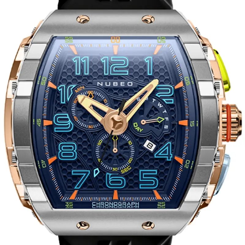 Montre NUBEO Magellan Chronographe Retrograde Asteroid Bleu NB-6088-01 2 Montre NUBEO Magellan Chronographe Retrograde Asteroid Bleu NB-6088-01
