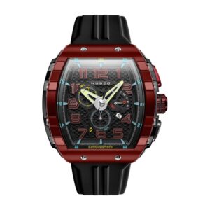 Montre NUBEO Magellan Chronographe Retrograde Crimson Red NB-6088-03