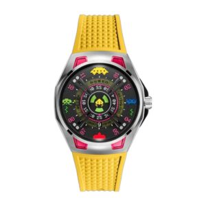 Montre NUBEO Space Invaders Solar Yellow Edition Limitée Automatique NB-6099-SI-03