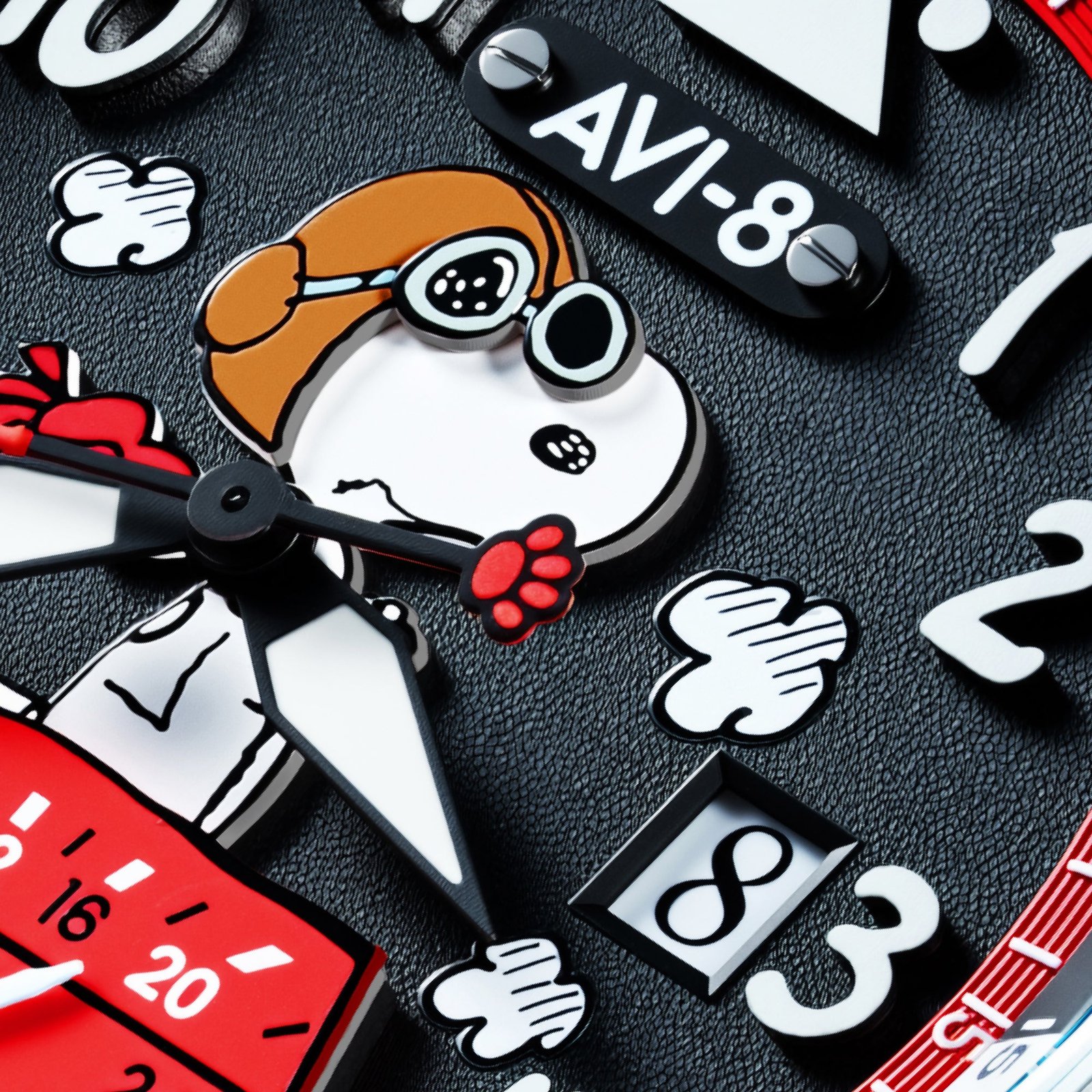 Montre AVI-8 Hawker Hurricane McKellar Dual Time Peanuts Snoopy Flying Ace Limited Edition AV-4151-01 5 Montre AVI-8 AV-4151-01