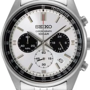Montre SEIKO Sport Quartz Homme Blanc et Noir SSB425P1