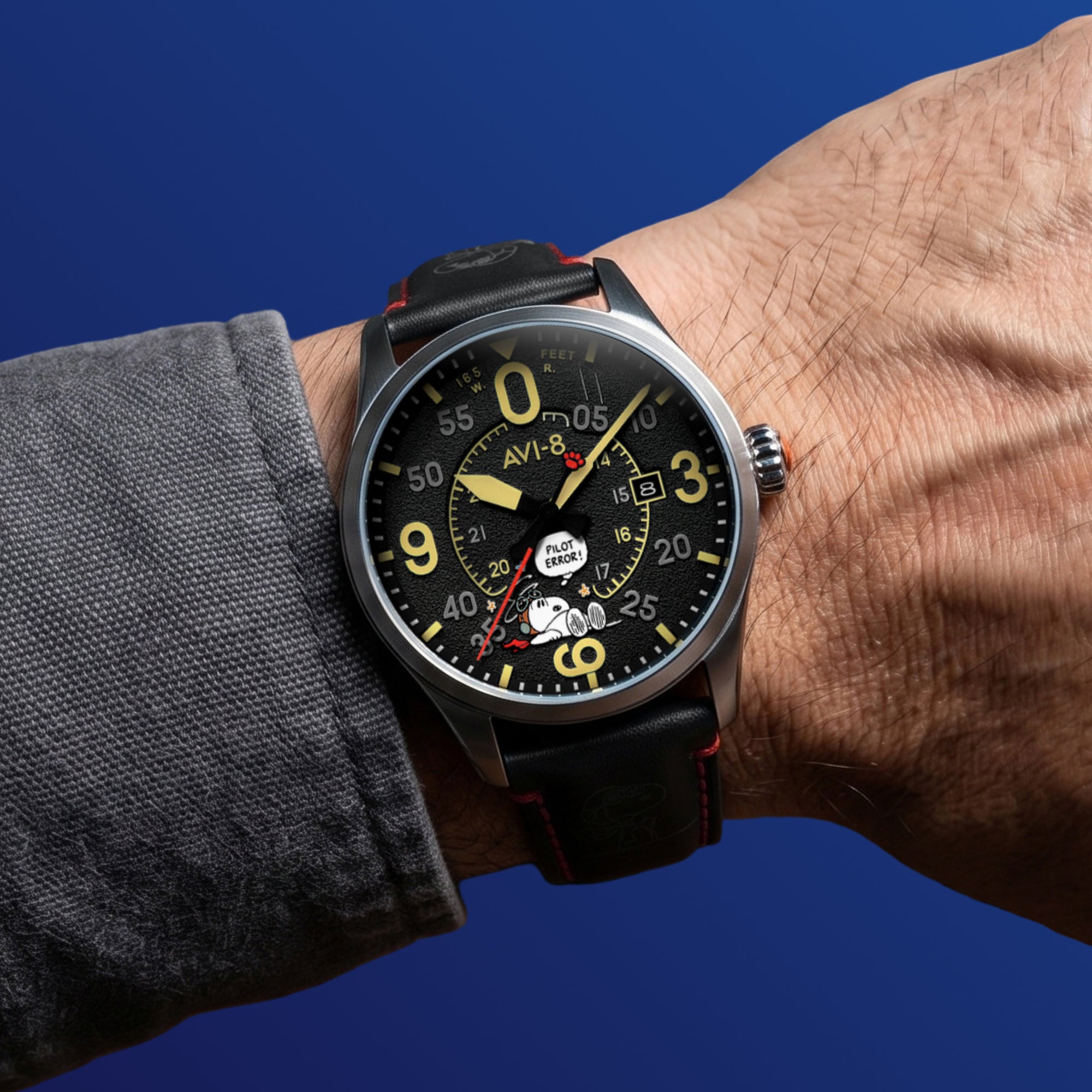 Montre AVI-8 Spitfire Smith Snoopy Pilot Error AV-4152-01 2 Montre AVI-8 Spitfire Smith Snoopy Pilot Error AV-4152-01