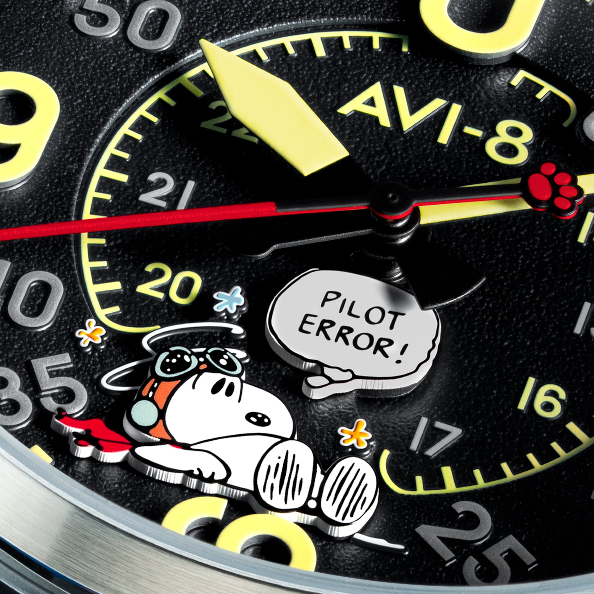 Montre AVI-8 Spitfire Smith Snoopy Pilot Error AV-4152-01 4 Montre AVI-8 Spitfire Smith Snoopy Pilot Error AV-4152-01