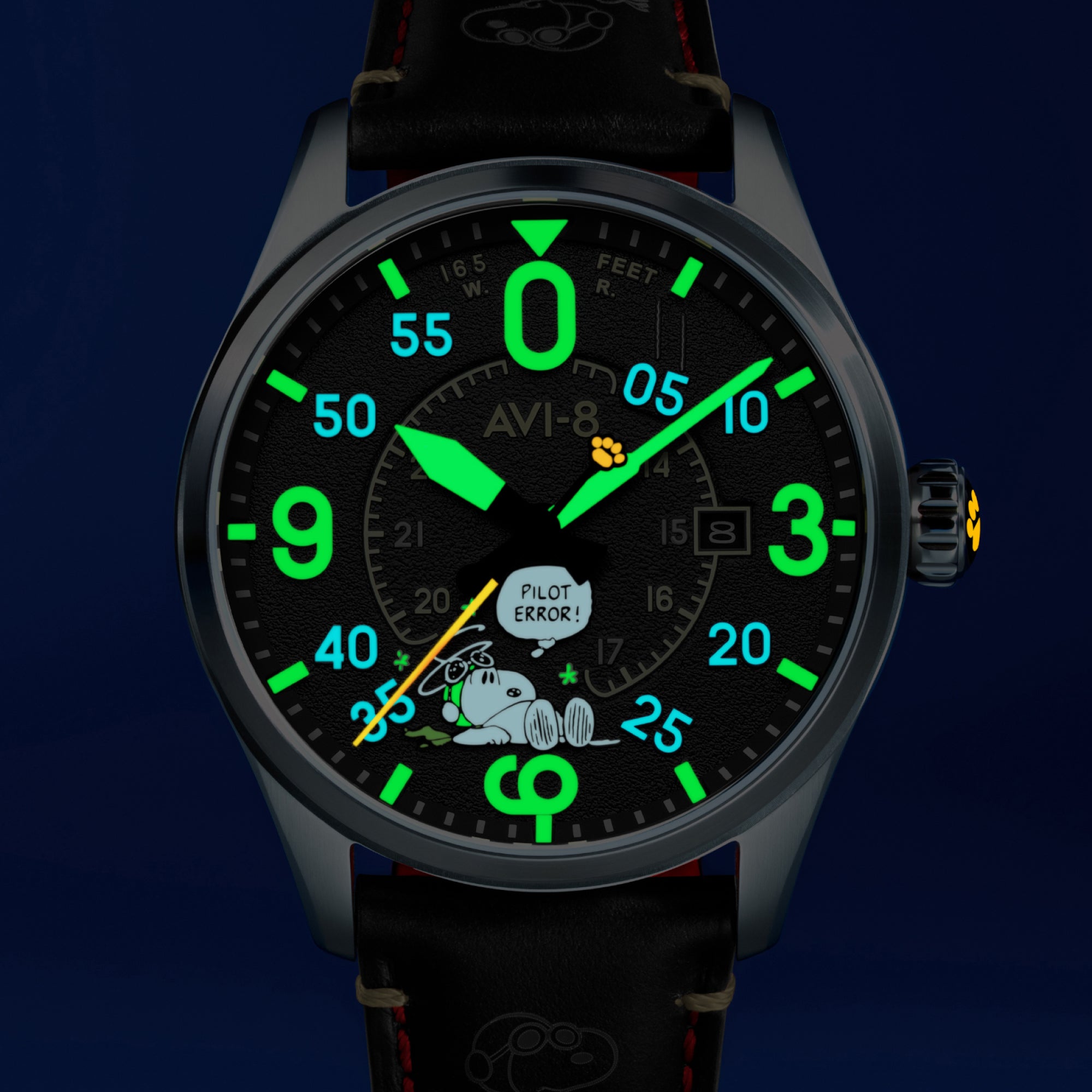 Montre AVI-8 Spitfire Smith Snoopy Pilot Error AV-4152-01 5 Montre AVI-8 Spitfire Smith Snoopy Pilot Error AV-4152-01