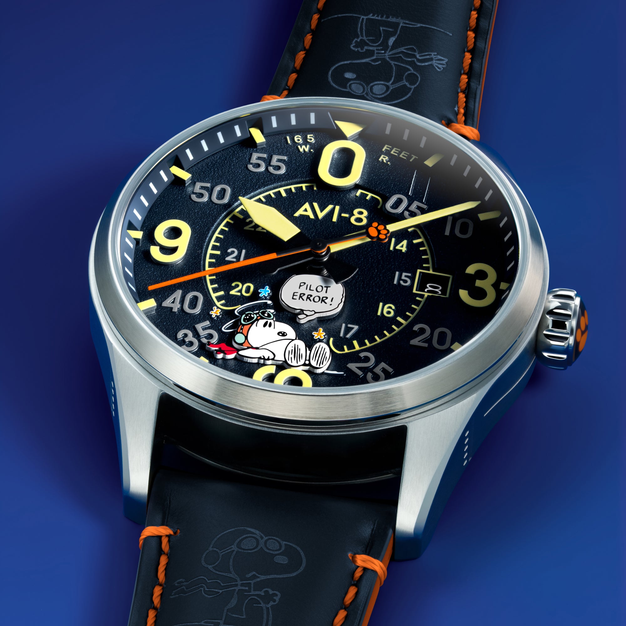 Montre AVI-8 Spitfire Smith Snoopy Pilot Error AV-4152-02 3 Montre AVI-8 Spitfire Smith Snoopy Pilot Error AV-4152-02