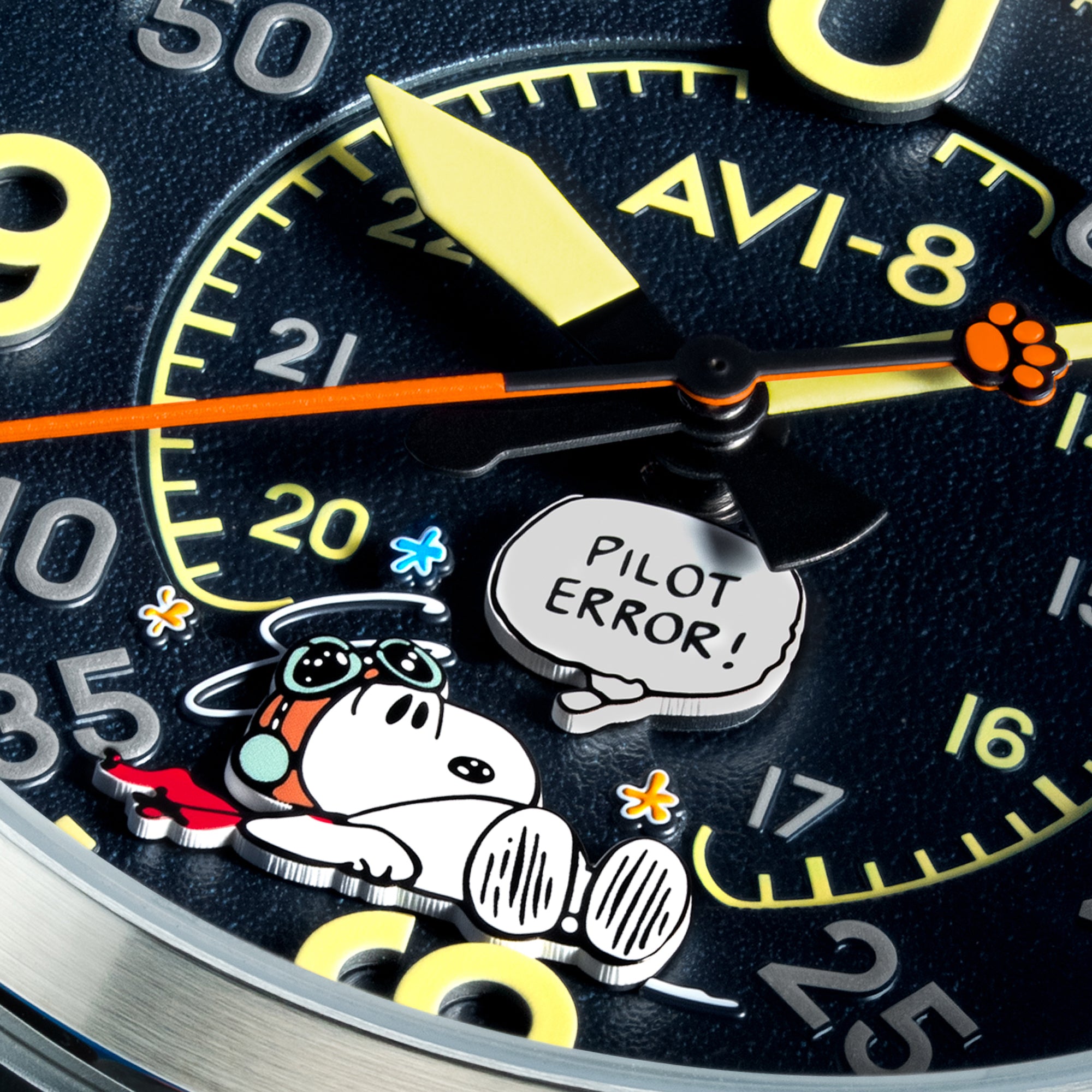Montre AVI-8 Spitfire Smith Snoopy Pilot Error AV-4152-02 4 Montre AVI-8 Spitfire Smith Snoopy Pilot Error AV-4152-02