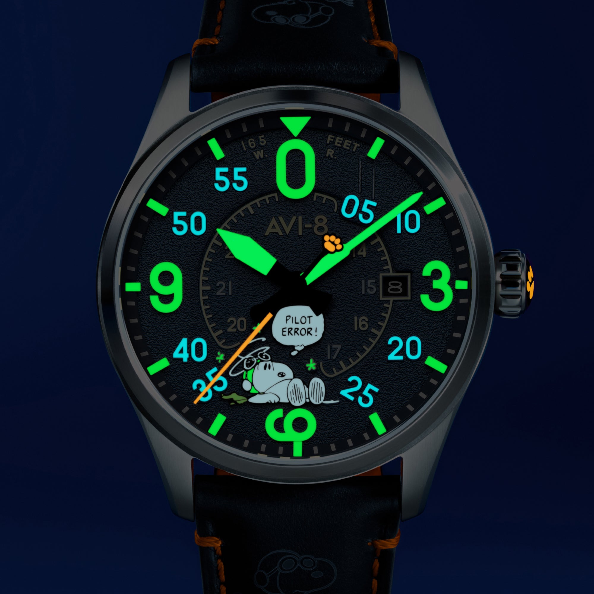 Montre AVI-8 Spitfire Smith Snoopy Pilot Error AV-4152-02 5 Montre AVI-8 Spitfire Smith Snoopy Pilot Error AV-4152-02
