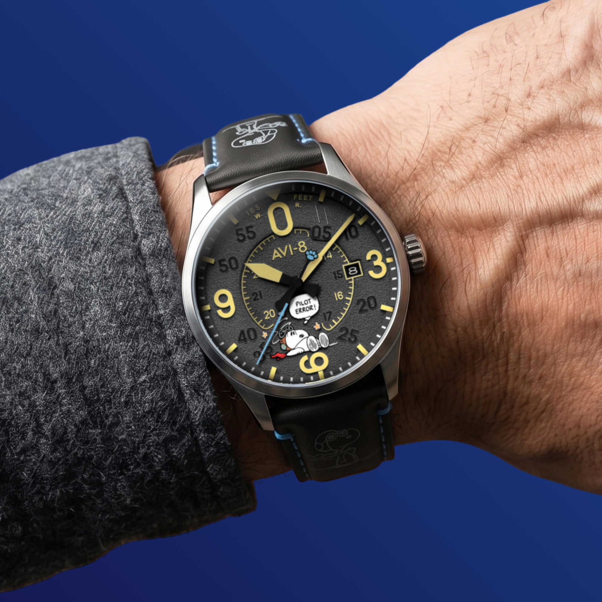 Montre AVI-8 Spitfire Smith Snoopy Pilot Error AV-4152-03 2 Montre AVI-8 Spitfire Smith Snoopy Pilot Error AV-4152-03