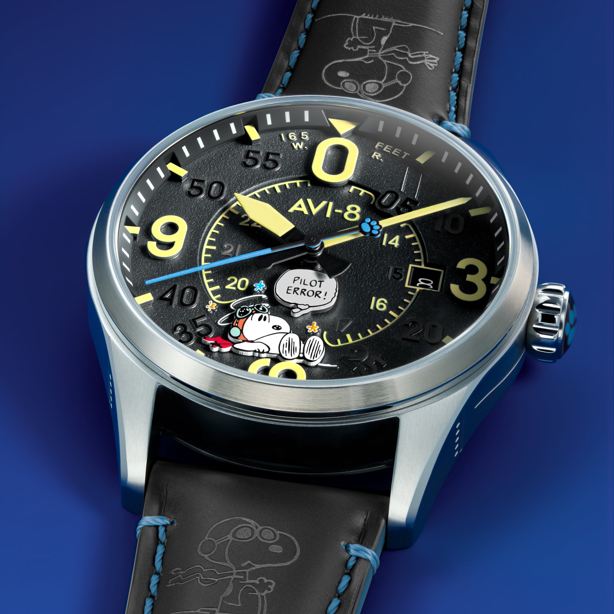 Montre AVI-8 Spitfire Smith Snoopy Pilot Error AV-4152-03 3 Montre AVI-8 Spitfire Smith Snoopy Pilot Error AV-4152-03