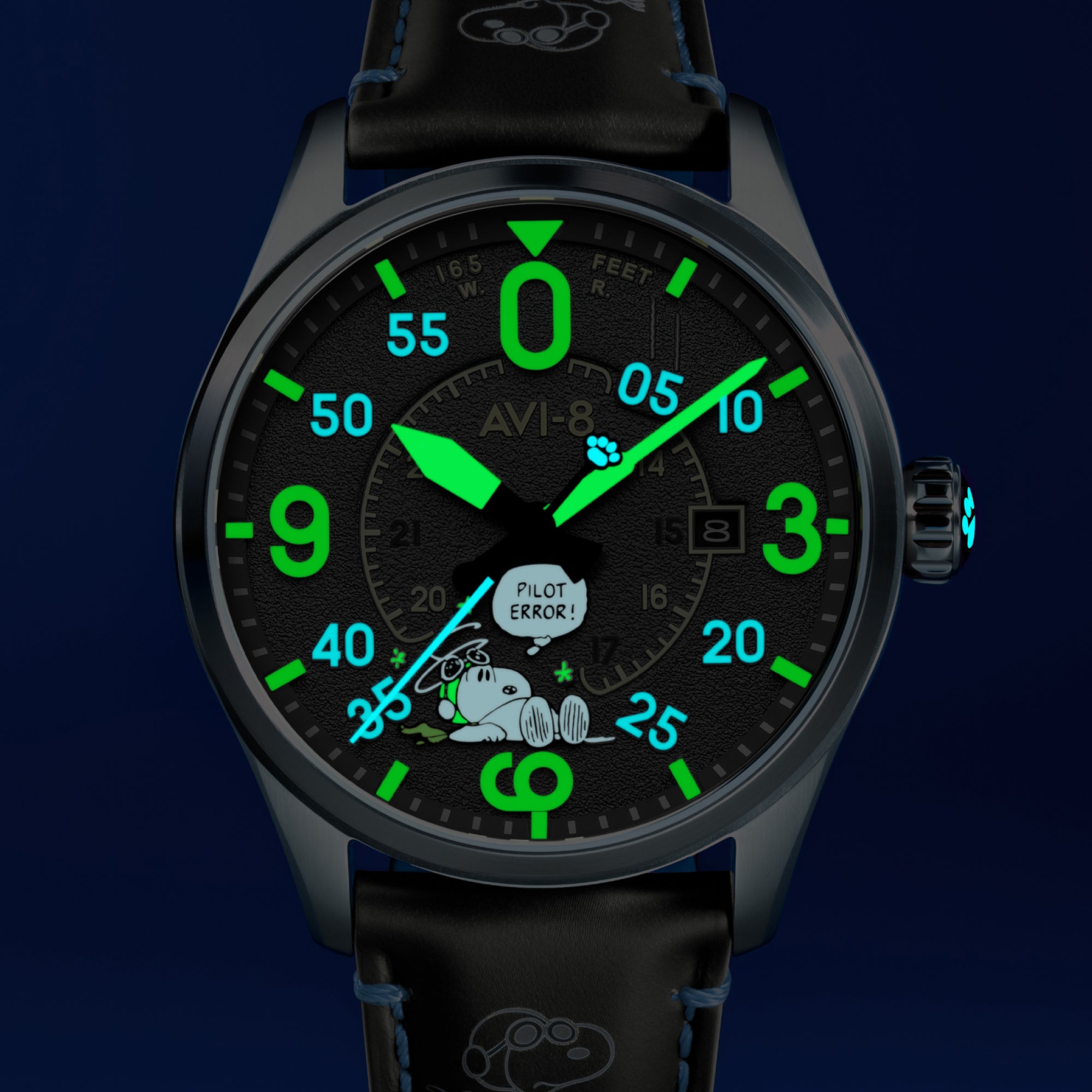 Montre AVI-8 Spitfire Smith Snoopy Pilot Error AV-4152-03 5 Montre AVI-8 Spitfire Smith Snoopy Pilot Error AV-4152-03