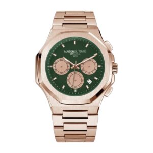 Montre MAISON DU TEMPS MTGamma Chronographe Vert Rose Gold Acier 430-A